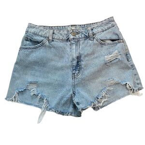 REWASH distressed light wash cutoff denim shorts size 3